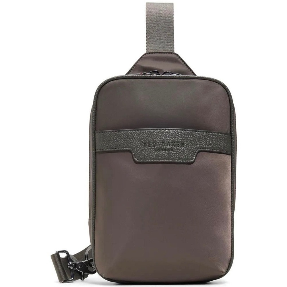 NEW Ted Baker Wickham Sling Bag Charcoal Gray Crossbody Travel Utility Modern